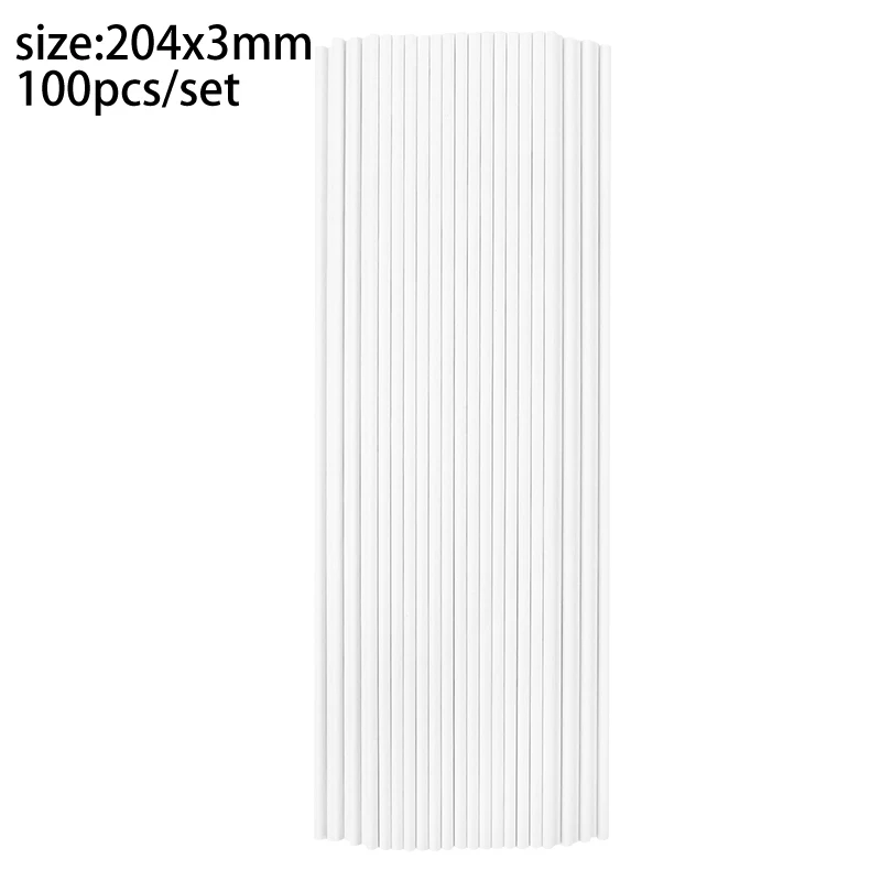 Witte Papieren Lollipop Sticks 20 cm (100 stuks)