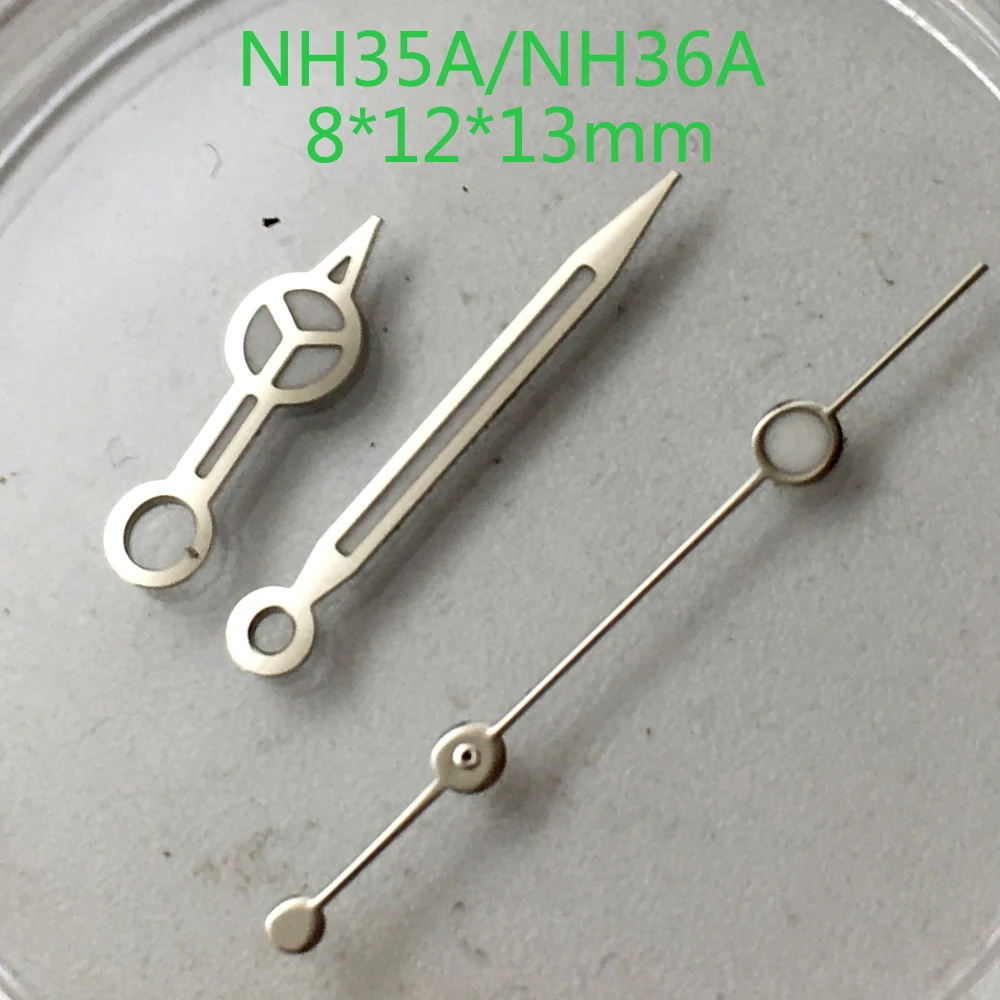 Stainless Steel NH36A NH35A Watch Hands Silver Plated Luminous Watch Pointer for SKX NH36A NH35A Movement Watch Hands Needle