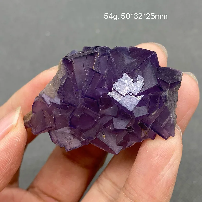 100% natural Chinese Fujian purple fluorite raw ore specimen crystal mineral