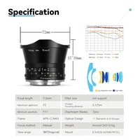 TTArtisan APS-C 7.5mm F2 Fisheye Lens for Portrait Photography with Nikon Z Canon EOS-R M43 Fujifilm XF Panasonic L Sony E Mount 2