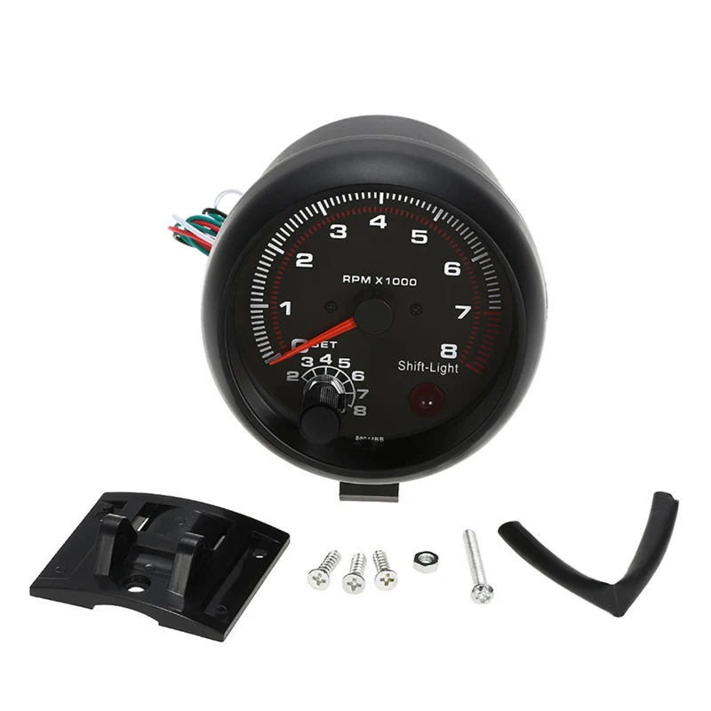 Car Universal Tachometer Gauge Automotive Tachometer Kit 08000rpm