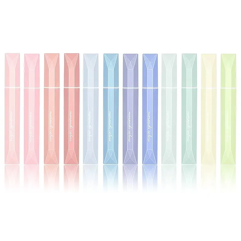 4 gradually changing color eye protection fluorescent pens, high aesthetic value, color key marking pen, slanted head, hand acco