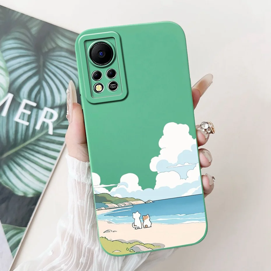 Cartoon Candy Color Silicone Phone Case with Lens Protection