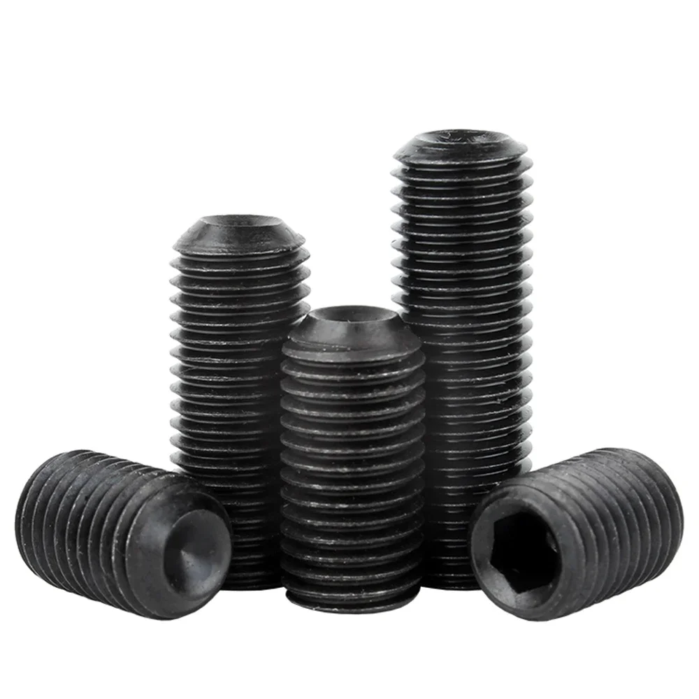 Hex Socket Set Screw 10Pcs M2 M2.5 M3 M4 M5 M6 M8 M10 Headless Cup Point 12.9 Grade Carbon Steel