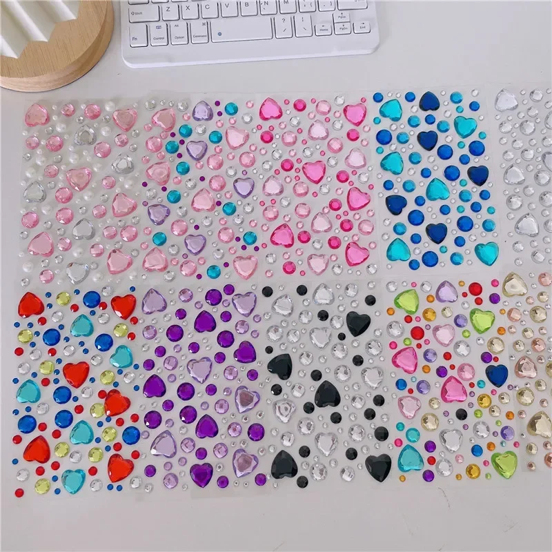 Self Adhesive Rhinestone Stickers, Wave, 5-Count - Clear