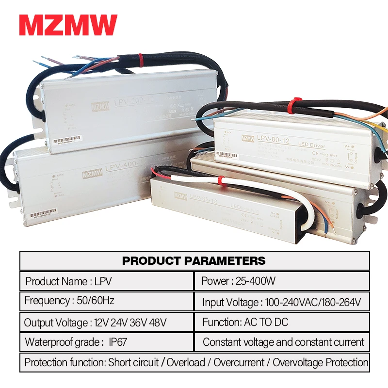 Waterproof Outdoor LED Driver Lighting Transformer, 80W