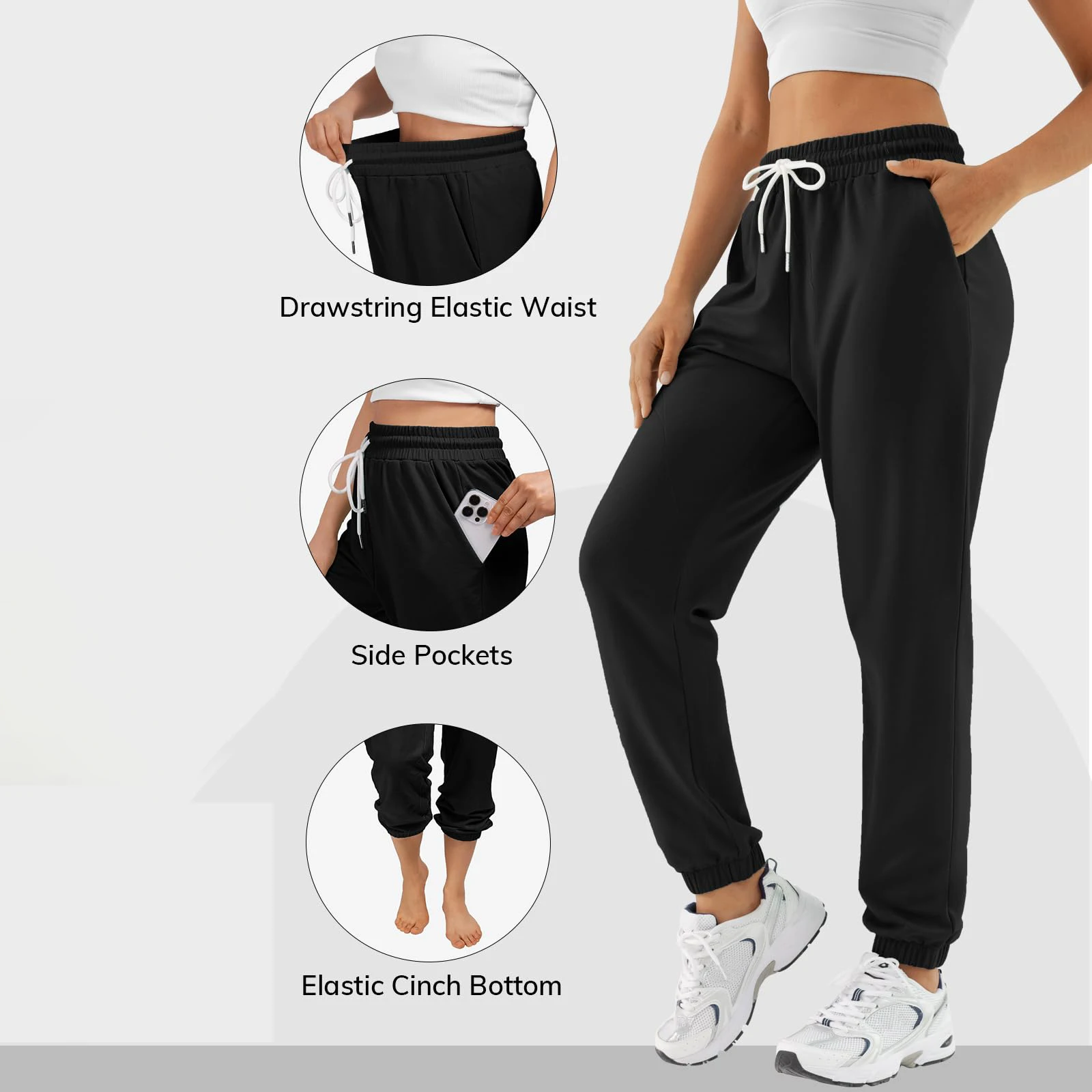 Womens Loose Sport Pant Sweatpants Drawstring Elastic Waistband unning Dance Trousers PSport Jogging Tracksuit Exercise Pants