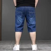 New Summer Denim Short Jeans Men Plus Size M-44 46 48 Fatty Guys Middle Pants Trendy Cowboy Short Pant Male High Quality Brand 6