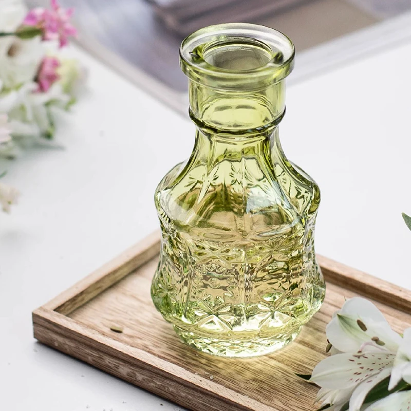 Glass Bud Vase Set of 4 Tabletop Centerpiece Vase For Home Indoor Decoration Unique Wedding Housewarming Gift Vases For Flowers 4