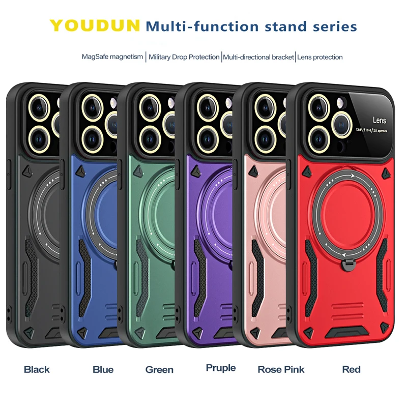 Bananq Magnetic Ring Stand Case For Motorola G84 G60 G53 G32 G22 4G G14 G13 E22 E22i E20 E13 Wireless Charging Phone_voghion.com