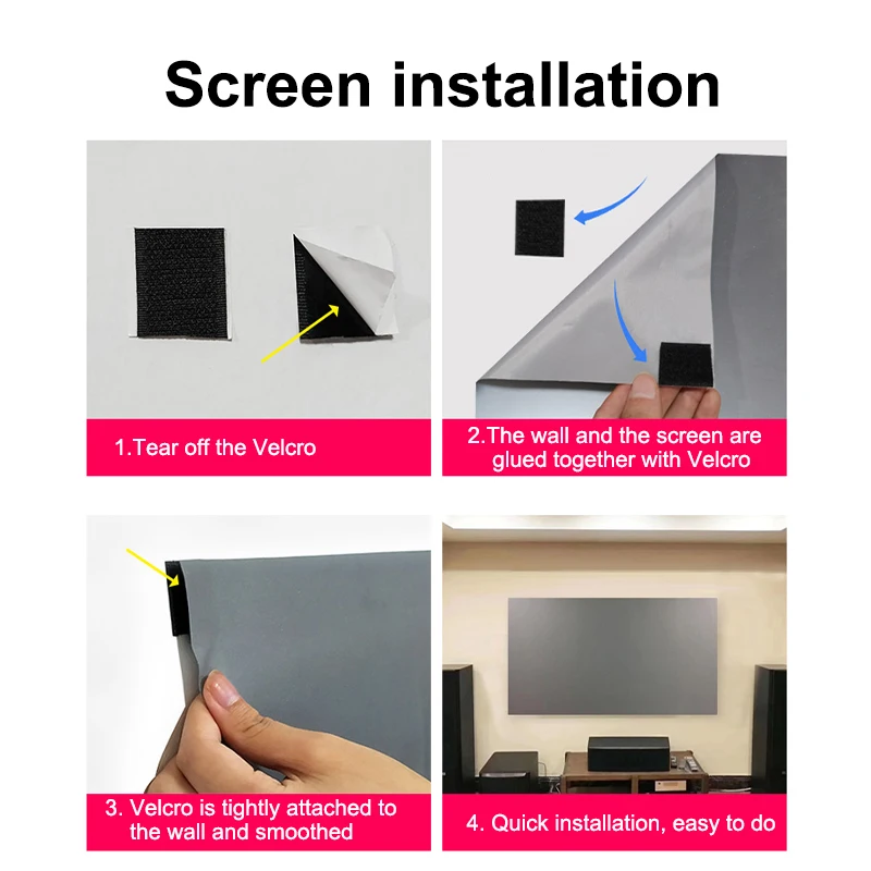 Magcubic 72inch 16:9 Foldable Portable Projector Screen Projection Curtain Home Cinema Theater Movie Outdoor Office projector screen projection screen