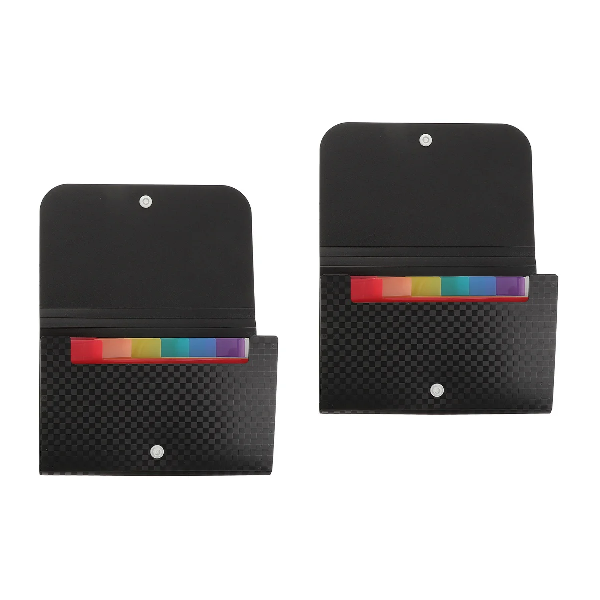 

2 Pack Organ Folder Plastic Storage Containers for Clothes Receipt File Holder Portable Multi-layer Organizer Pp