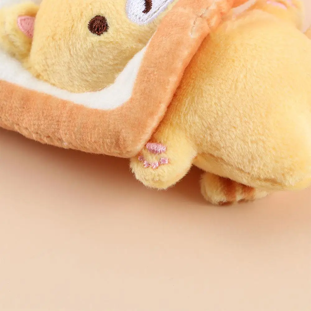 인기있는 가방 걸이 장식품, 애니메이션 가방 장식 키체인, 부드러운 봉제 인형, 고양이 봉제 빵, 펜던트 고양이 토스트