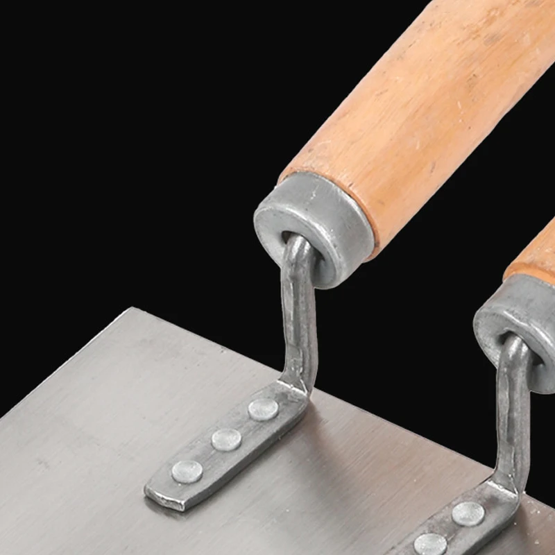 Putty Knife Scraper 13 15 16cm Cement Float Margin Trowel Stainless Steel Putty Knife with Wood Handle Concrete Trowel Wall Spatula Hand Tools