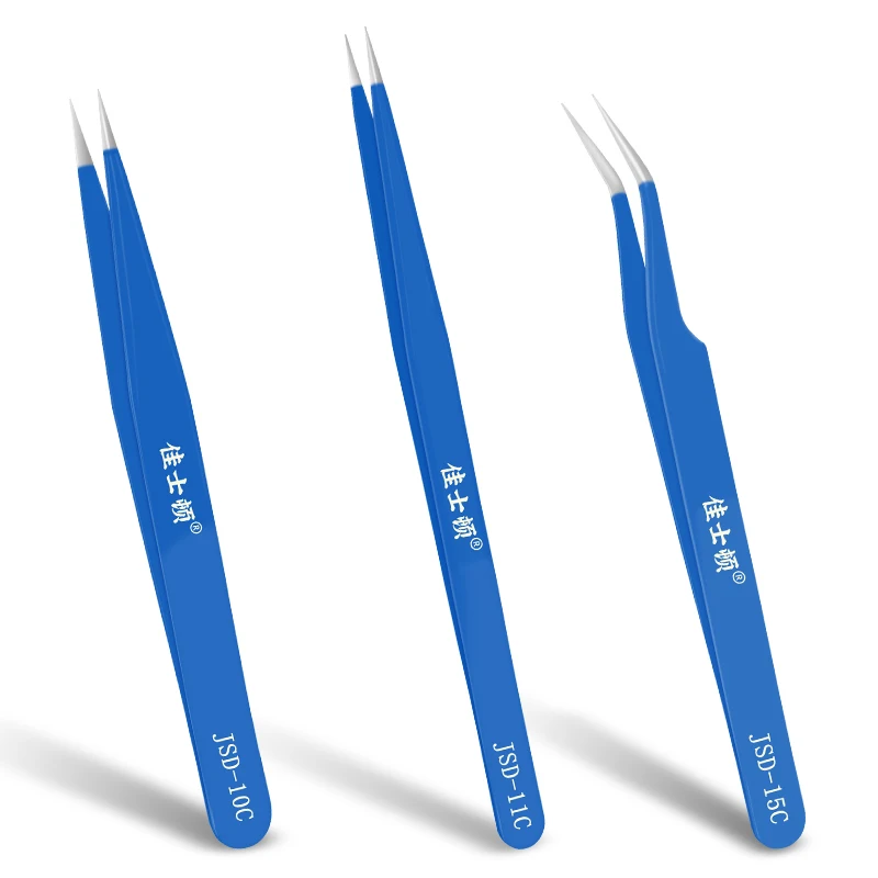 Professional Watch Repair Tool Set Stainless Steel Straight & Curved Tweezers For Watchmakers Mechanical Quartz Watch Maintenance