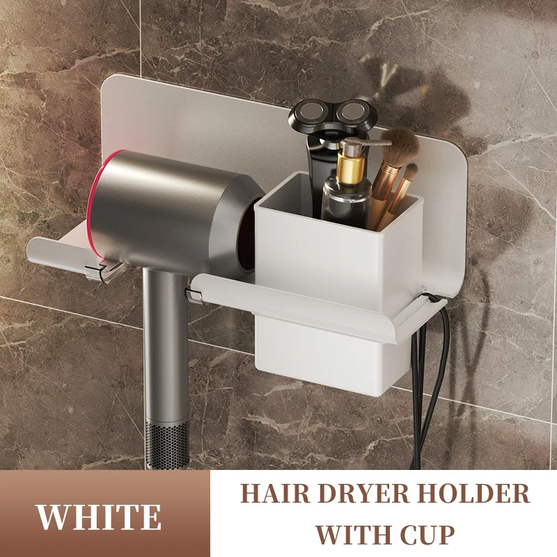 

Hair Dryer Holder Stand Wall Mounted Hairdryer Straightene Dryer Cradle Bathroom Organizer Storage Rack Bathroom Accessories