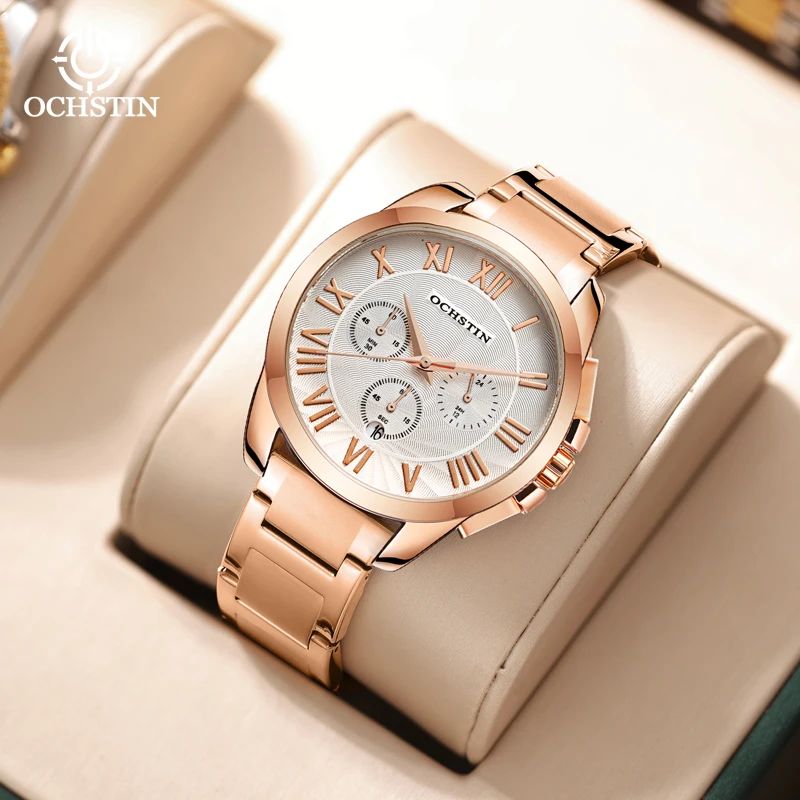 OCHSTIN Personalized Simple Waterproof Wristwatch Multifunction Quartz Movement New 2024 Mariner Series Men's Quartz Watch