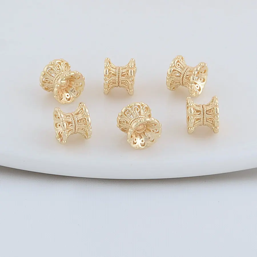 CRAFTYMELODY 100 Stück Vergoldete Edelstahlperlen - 4mm Schmuckperlen Zum Basteln