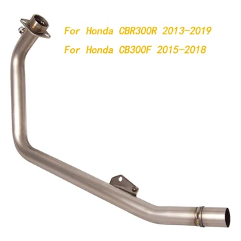 Slip On Motorcycle Front Connect Tube Head Link Pipe Titanium Alloy Exhaust System For HONDA CBR300R CB300F