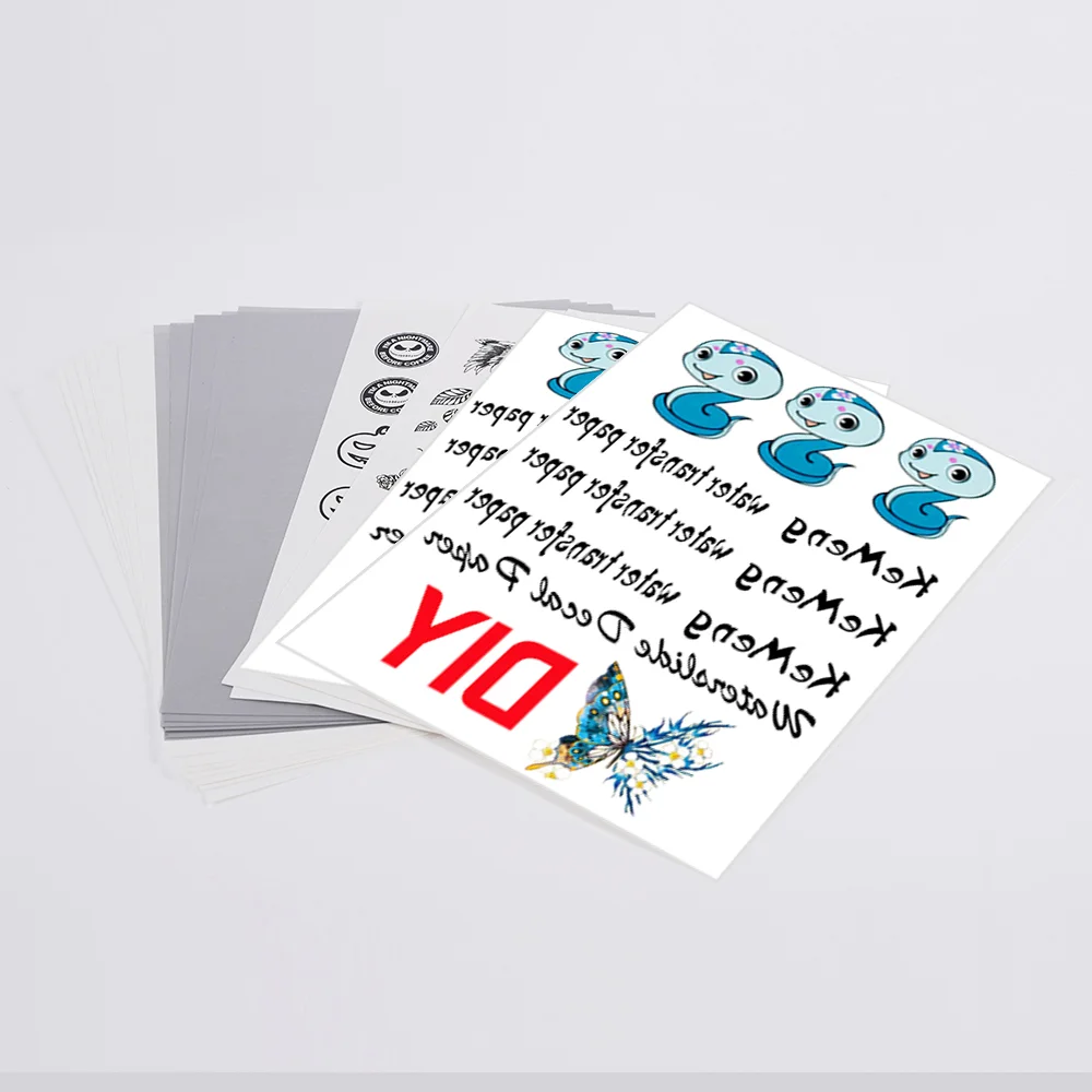 A4 Größe für Laser-und Tinten strahl drucker druckbare transparente Tattoos Druckpapier Transfer papier temporäre Tattoos Aufkleber – Detail 9