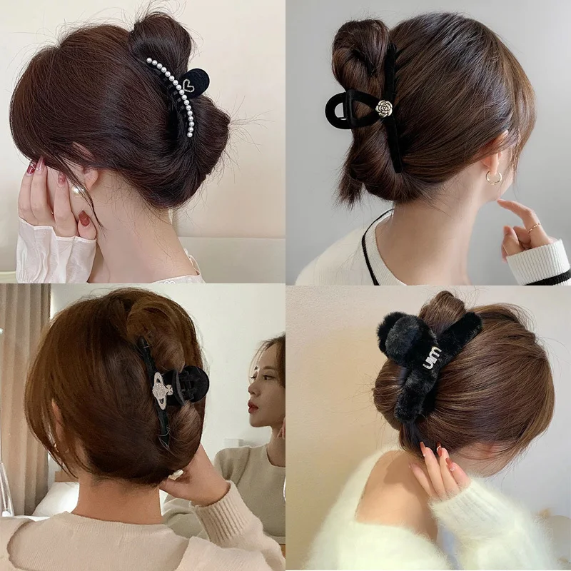 Heart Pearl Claw Clips Hair Clip Headdress Women Accessoriess