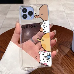 Clear Silicone Soft TPU Phone Case with Cute Cat, Rabbit, and Heart Design - Jelly Casing Coque Cover for Cubot P80 (TPU - TPU401)