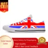 UK England Union Jack British Great Britain Flag Casual Cloth Shoes Low Top Comfortable Breathable 3D Print Men Women Sneakers 1