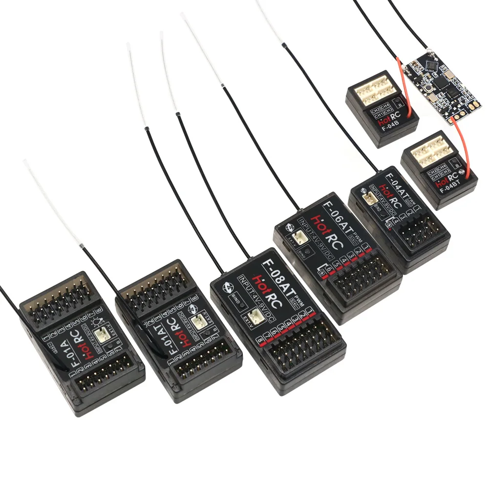 Boîtier du récepteur Flysky F-08AT avec gyro intégré, idéal pour acheter un récepteur RC