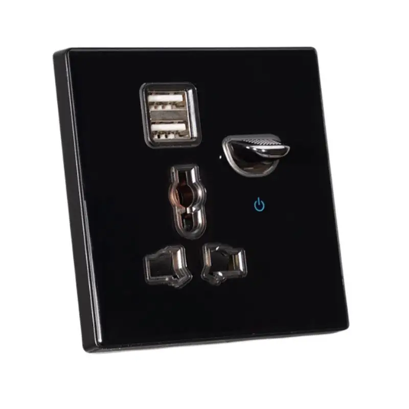 vidro preto novo interruptor de luz com 03