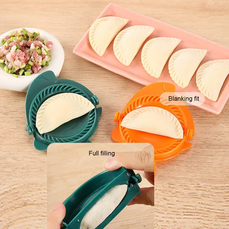 Plastic Dumplings Maker Mold Hand Dough Press Dumpling Clip Lazy Ravioli Pie Maker Jiaozi Making Gadget Kitchen Pastry Tools
