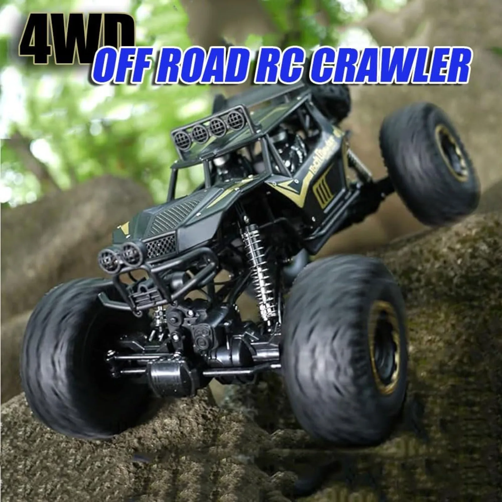 1/8 4WD Metal Alloy Body RC Truck Off-Road 4x4 2.4G All Terrain Large Rock Crawler Remote Control Car Toys Gift for Children 2