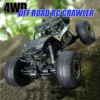 1/8 4WD Metal Alloy Body RC Truck Off-Road 4x4 2.4G All Terrain Large Rock Crawler Remote Control Car Toys Gift for Children 2