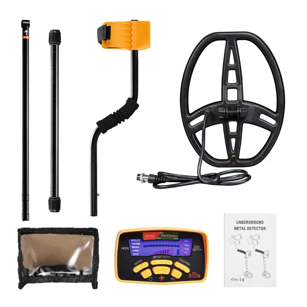 MD6350 Gold and Silver Metal Detector Depth Indicator Locator Target ID Legend Detection Exploration Equipment Underground