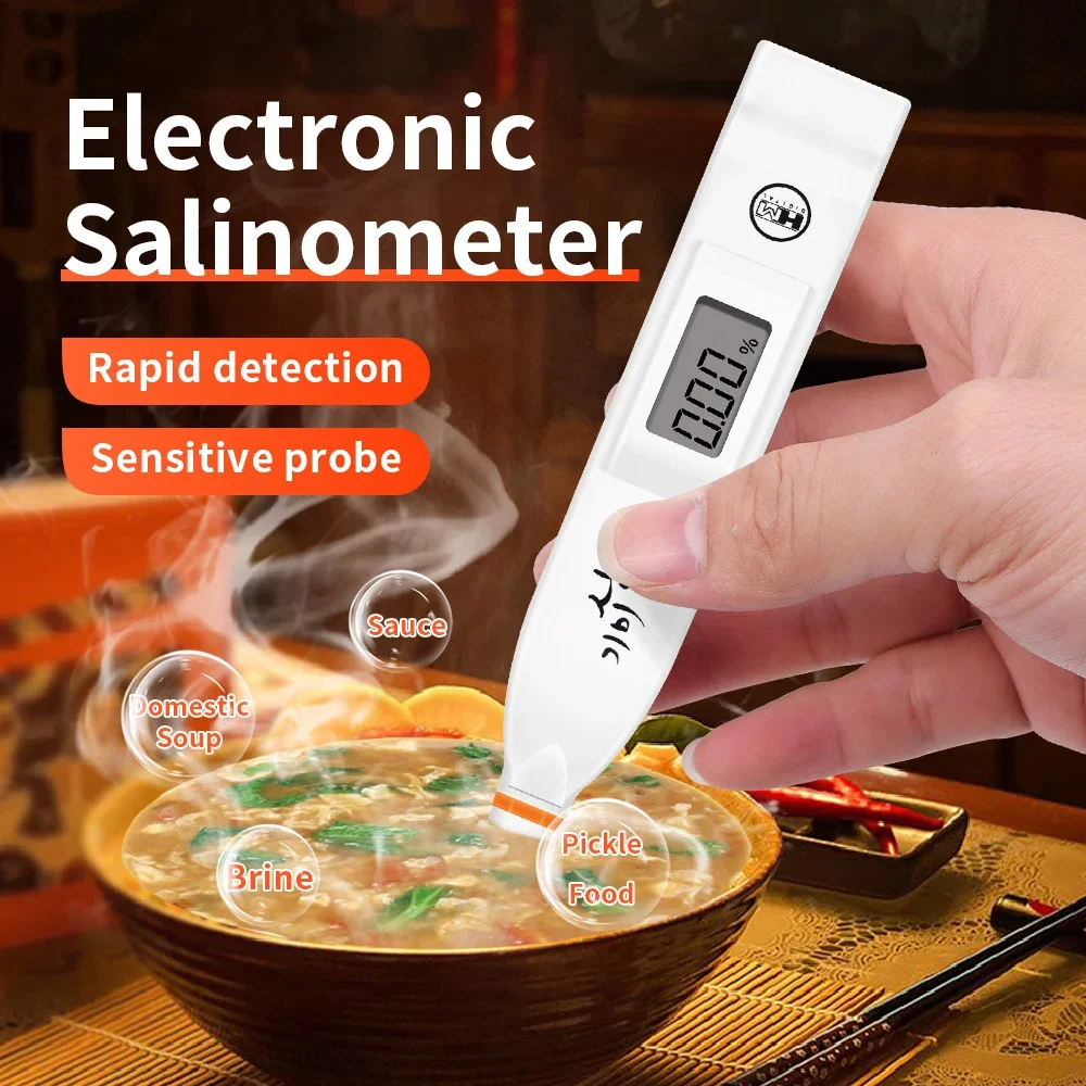 Salinity Meter Salinometer Electronic LCD Display Seawater Salinity Testing Pen