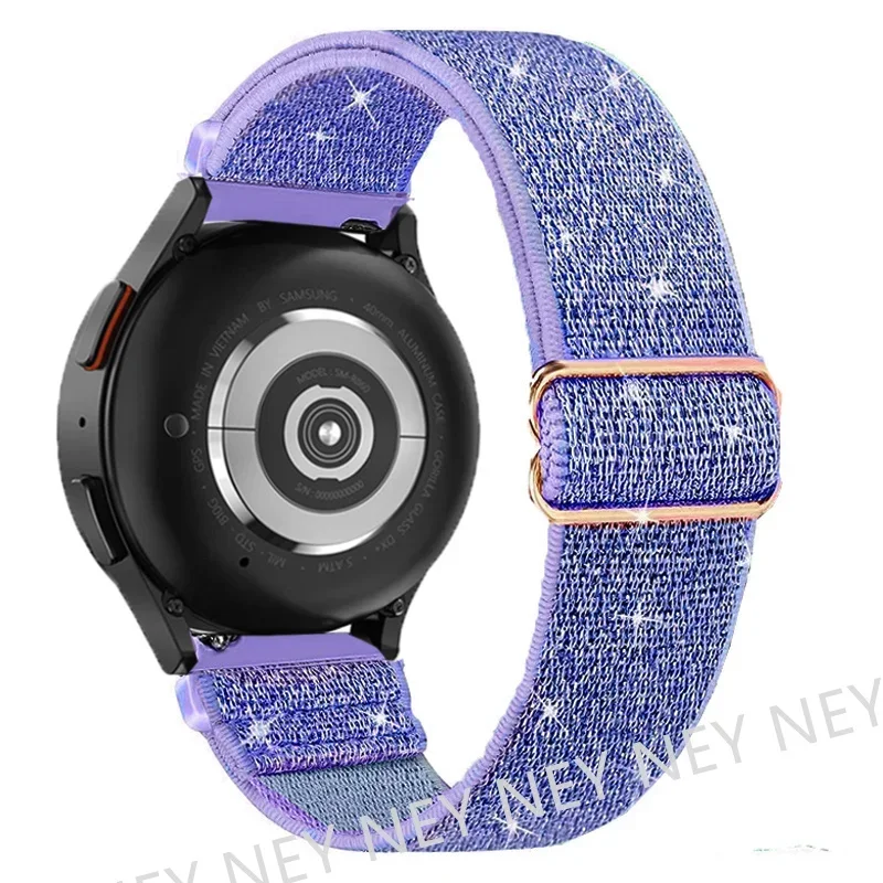 Bohemian Elastic Shiny Watch Strap, 20mm/22mm Bracelet Band