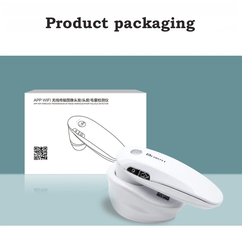 5-200X Scalp Detector, Digital Hair Skin Analyzer Microscope For Hair Follicle Testing And Skin Analysis, Magnifier Analyser Device With 200MP Camera Wireless WiFi + USB Connect(US Plug