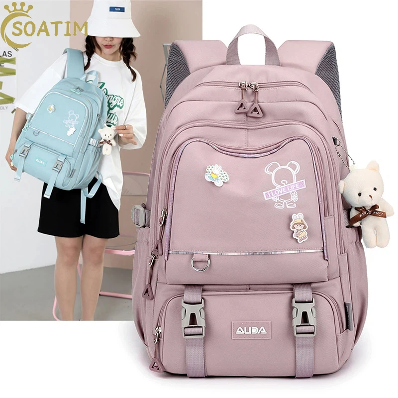 Sacs d'école pour enfants pour adolescentes grand cartable Kawaii collège étudiant école sac à dos livre sac ordinateur portable voyage sac à dos