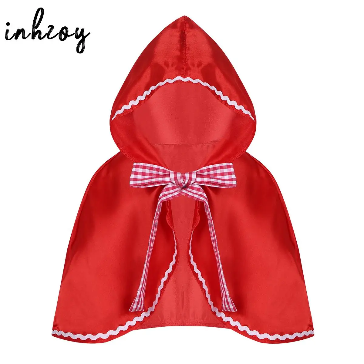 Little Girls Red Riding Cloak Hood Halloween Cosplay Party Costume Toddle Kids Role Play Hooded Princess Dress Up Cape
