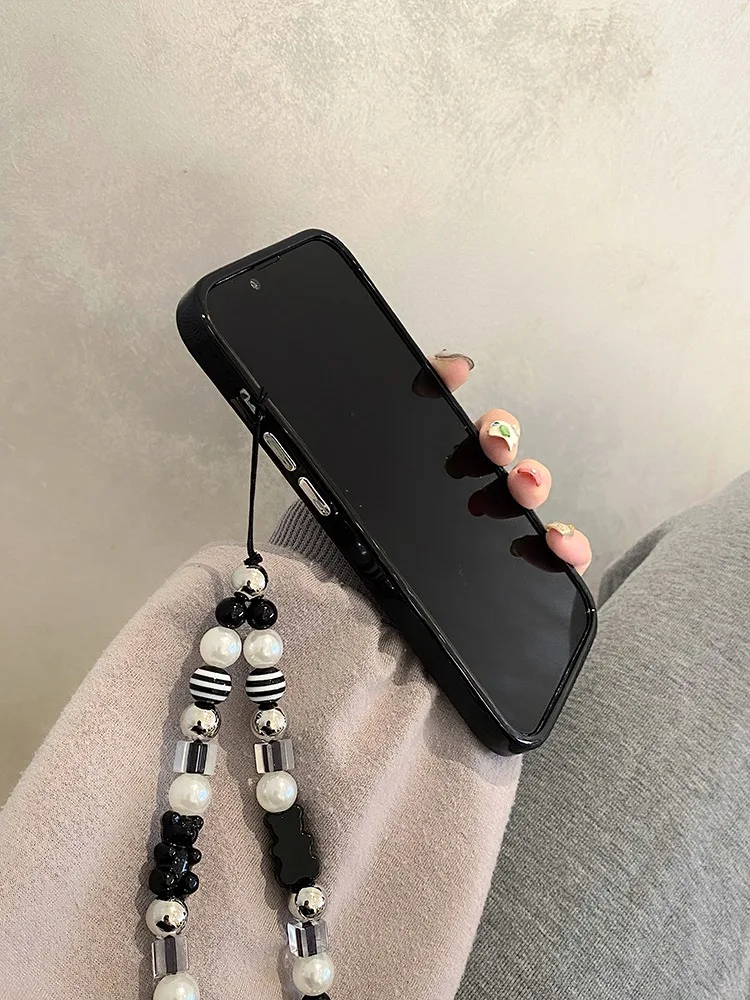 Cute Cartoon Panda Acrylic Silicone Phone Case for iPhone