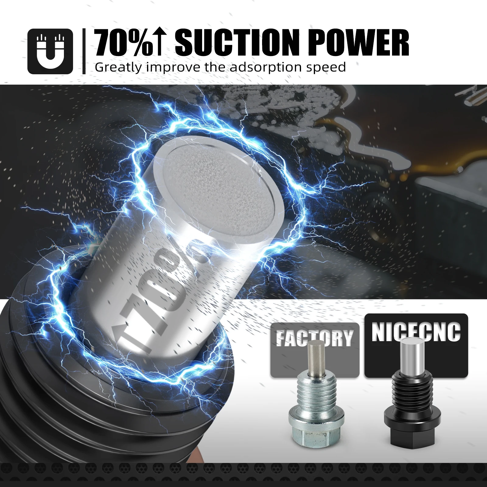 NICECNC Für KTM EXC 300 SX 125 SX-F 450 EXC-F500 XCW500 1998-2025 Für Husqvarna TE300 GasGas EC300 Magnetische Ölablassschraube – Detail 3
