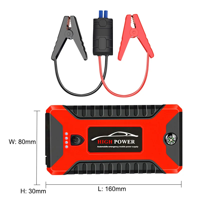 5000a 12v 6.0l 99800mah Car Portable Jump Starter Voor Auto Batter Power  Bank Emergency Batterij Booster Starten Charger Voor