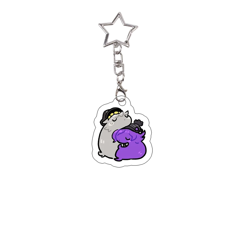 Cute Anime Charm - Acrylic Keychain with Star Chain Pendant - Festival Gift