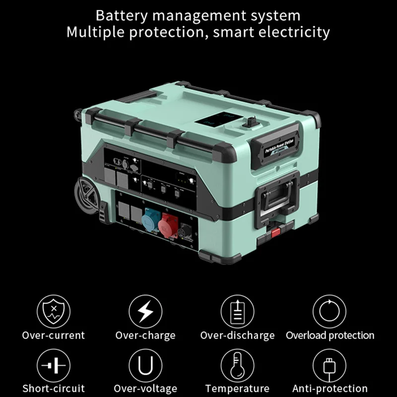 All-in-One 10000W Portable Solar Power Station High Watt Solar Generator Panel Set Standard Voltage Frequency Mobile Backup Home
