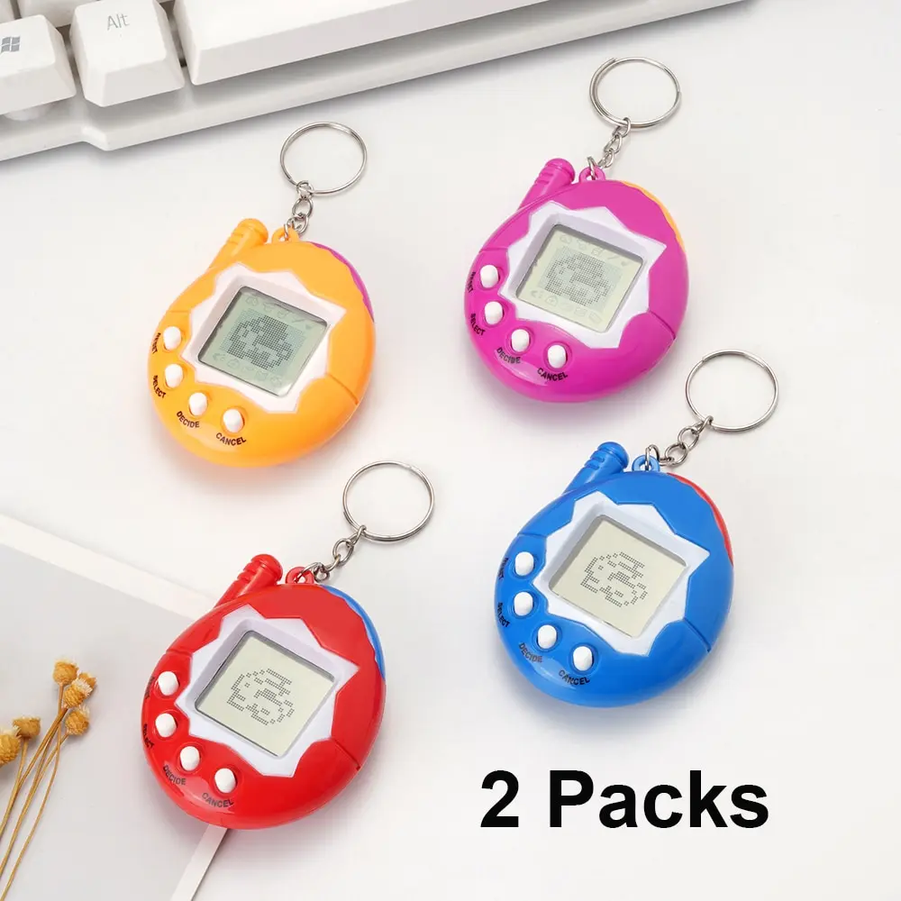 Electronic Pet Toy 2 Packs Random Color Children Kid Virtual Pet Handheld Training Game Electronic Mini Pet Machine electronic pet toy
