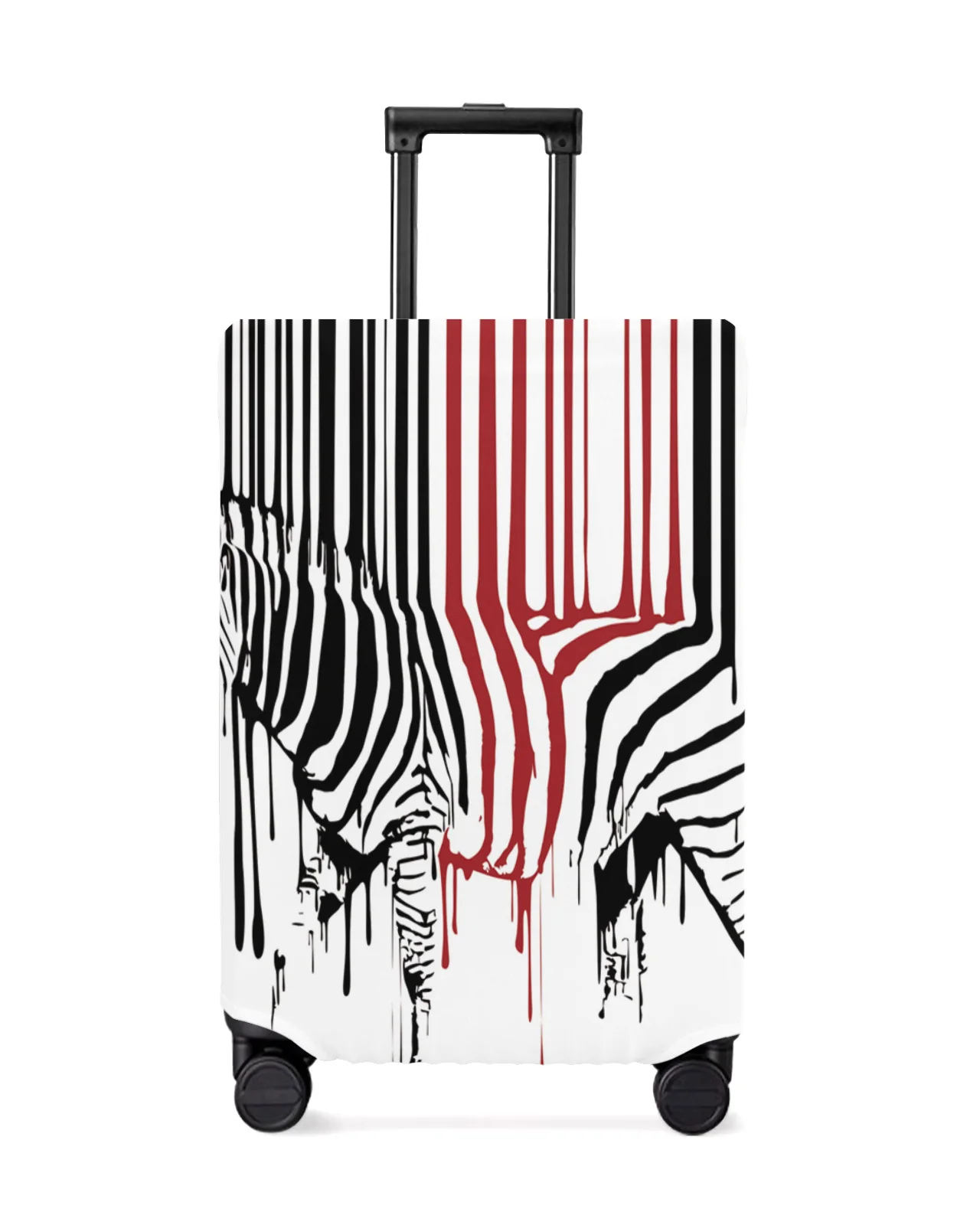 

Funny Animal Zebra Paint Black White Red Luggage Protective Cover Travel Accessories Suitcase Elastic Dust Case Protect Sleeve