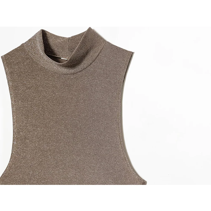 Elegant Metallic Thread Dress Woman Sleeveless Long Dresses for Women 2026 Shining Party Women's Summer Dress Evening Dresses