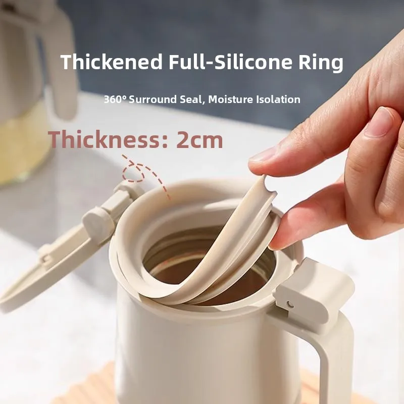 Kitchen Glass Storage Container Sugar Jar Moisture Proof Sed with Spoon Home Use Candy Canister round Cylinder ape