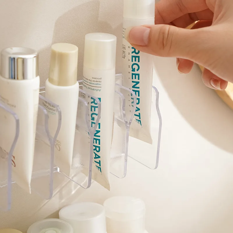 Wall-Mounted Toilet Facial Cleanser Storage Rack for Bathroom