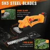 Jemi Tool Portable Cordless Electric Hedge Trimmer, 2-in-1 Handheld Hedge Machine for Mowing Lawns, Gardens, Shrubs 3