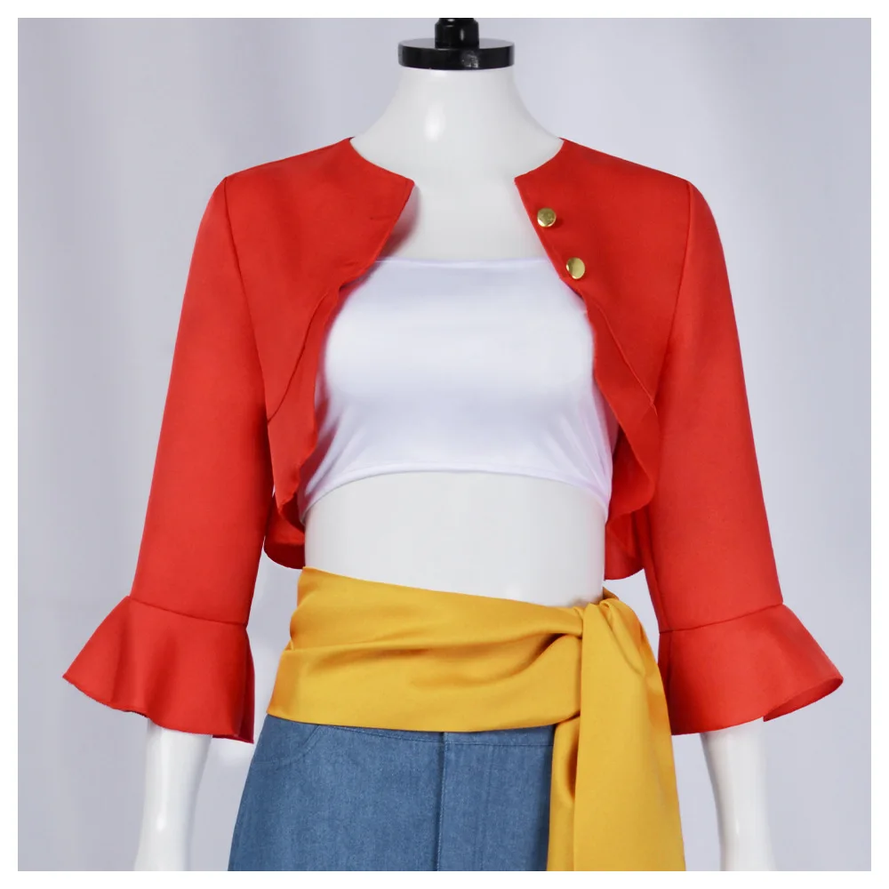 One Piece: Monkey D. Luffy | Red Cosplay Costume 27 One Piece Monkey D. Luffy Cosplay Costume for Women (Unofficial)